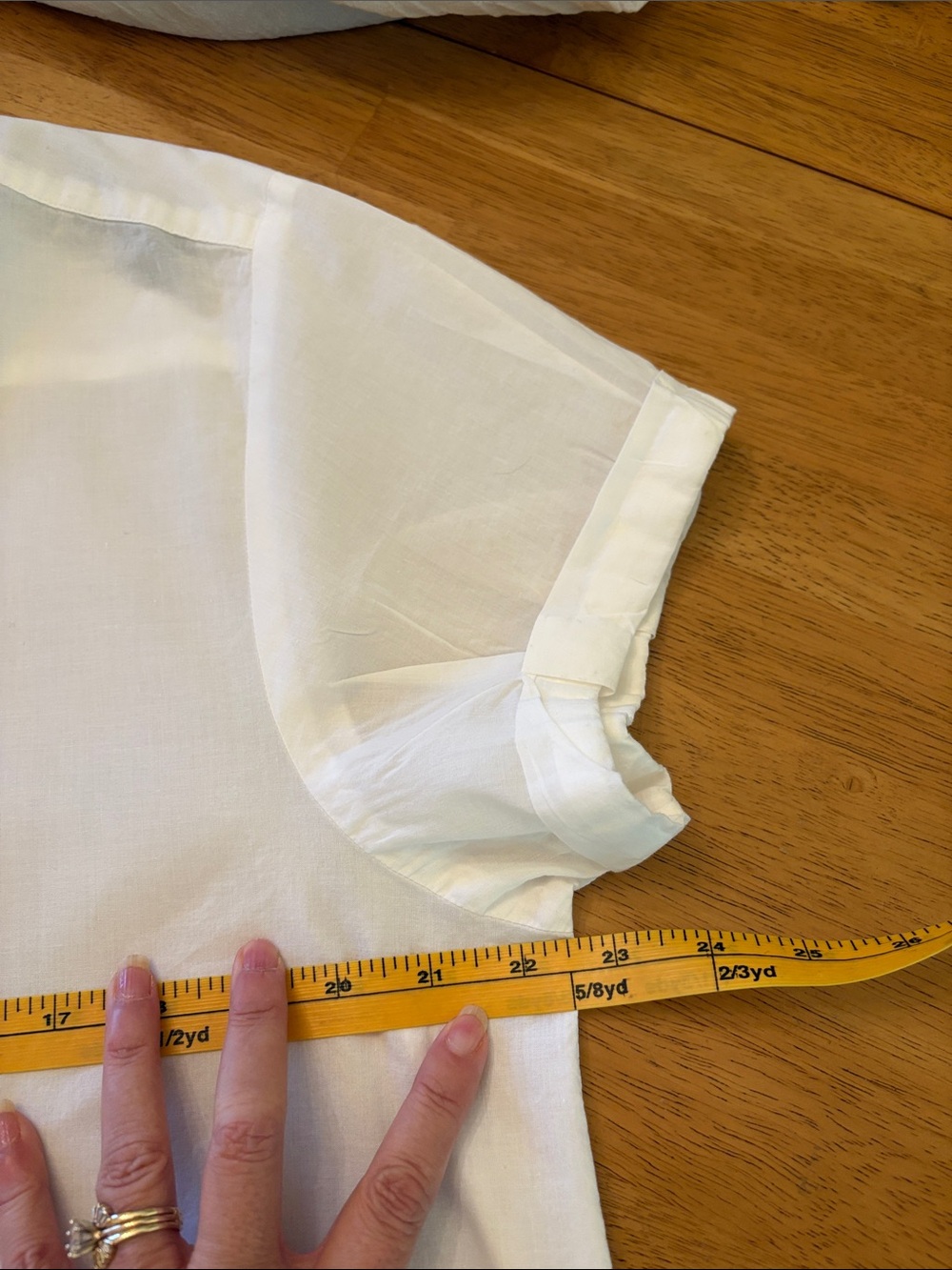 GAP White Short Sleeve Button-Down Blouse - Picture 7 of 10